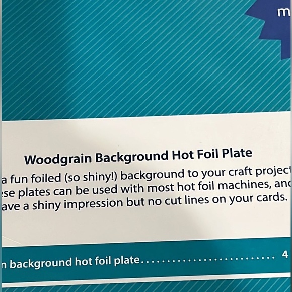 Bundle of two Lawn Fawn Hot Foil Custom Craft Plate Woodgrain - Picture 3 of 4